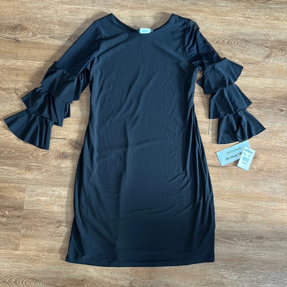 NEW Girl’s Black Long-Sleeve Dress, Size 9P